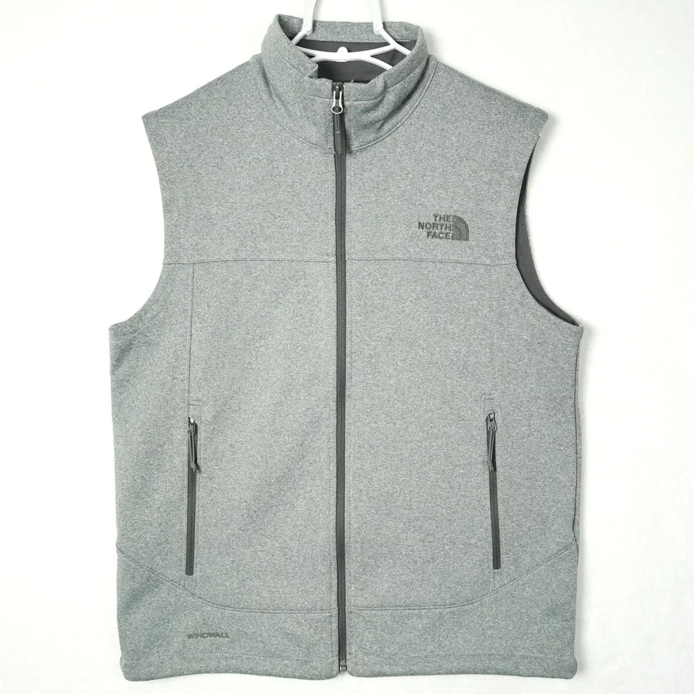 The North Face Mens WindWall Softshell Vest Gray NF00CTZ9 Size Small